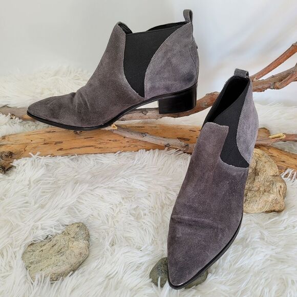 Marc Fisher gray suede chucka boots - Picture 1 of 11